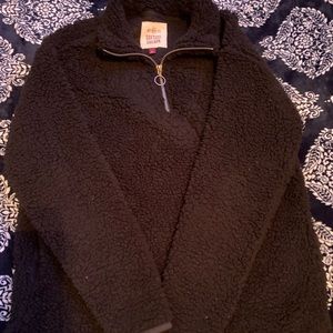 SO Softest Sherpa half zip hoodie size large